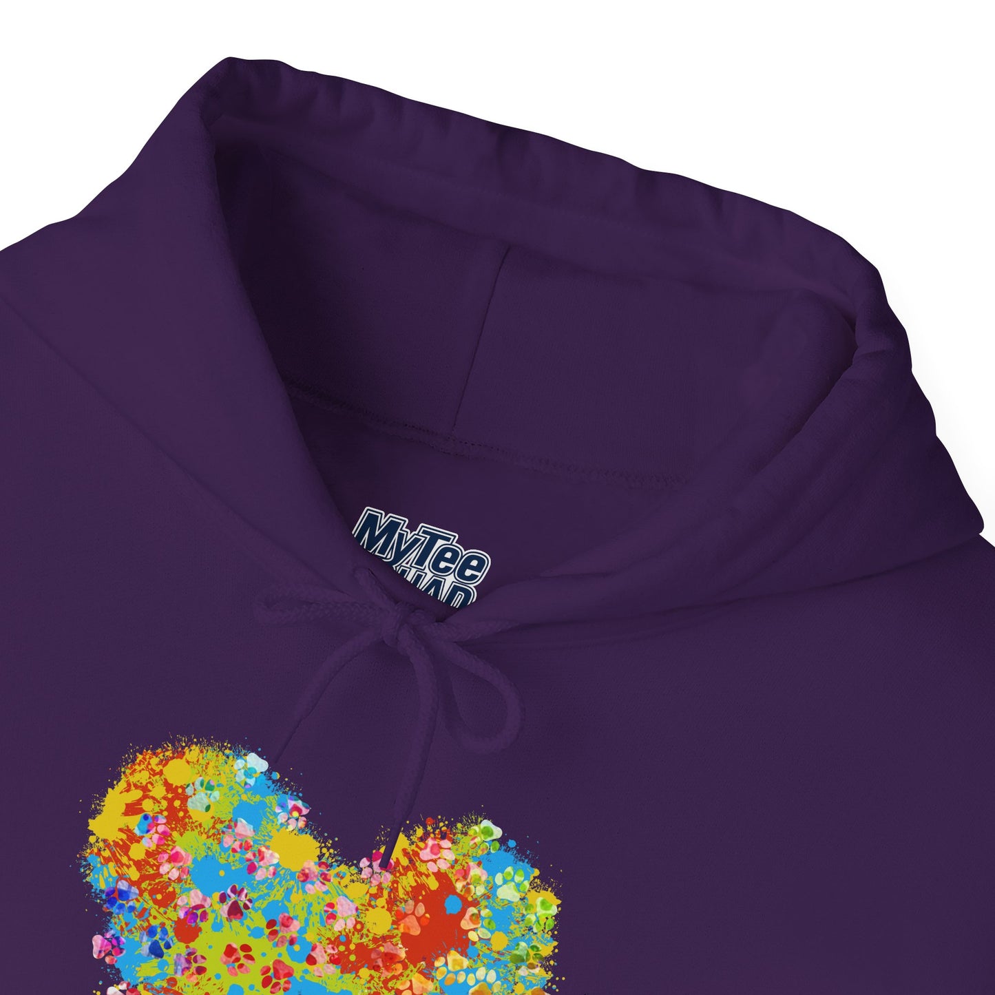 Colorful Heart Graphic Cozy Hoodie | Comfortable Winter Apparel