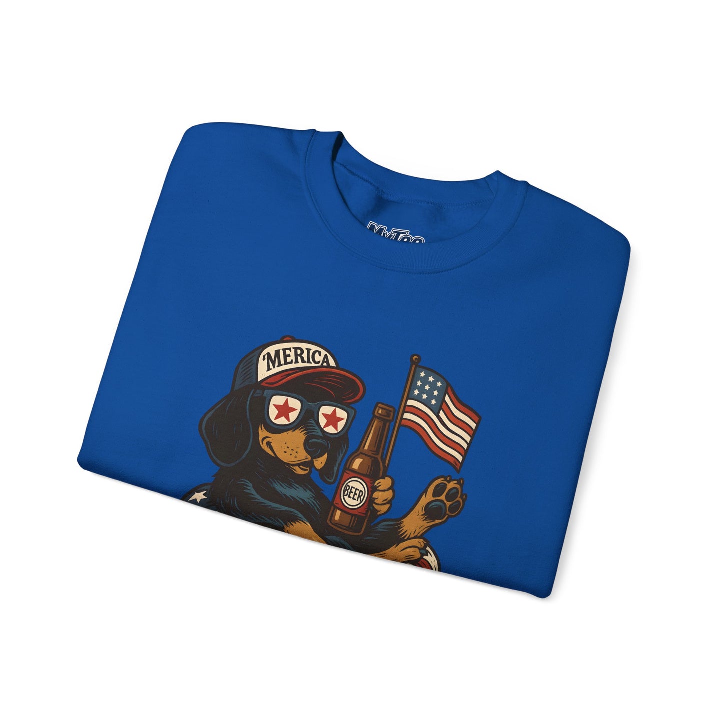 Patriotic Dachshund Dog Crewneck Unisex Sweatshirt - Perfect Gift for Dog Lovers, July 4th