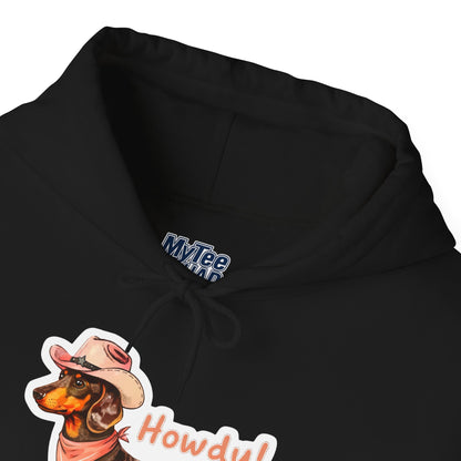 Dachshund Howdy Unisex Hoodie – For Proud Pup Parents With Western Soul