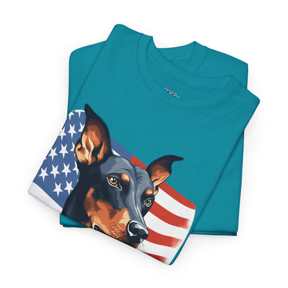 Patriotic Doberman Pinscher Unisex T-Shirt