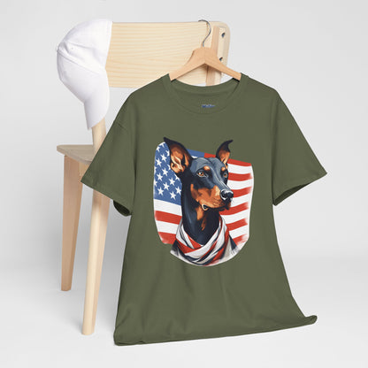 Patriotic Doberman Pinscher Unisex T-Shirt