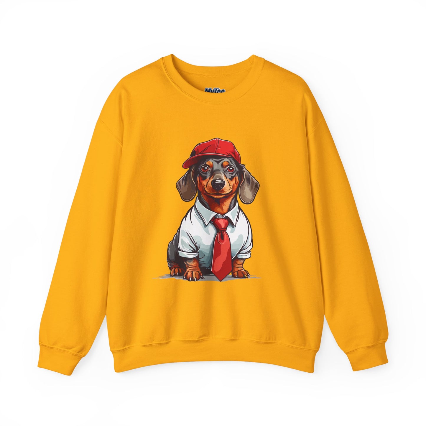 Dachshund Red Tie Unisex Sweatshirt – Chic Comfort for Dog Lovers