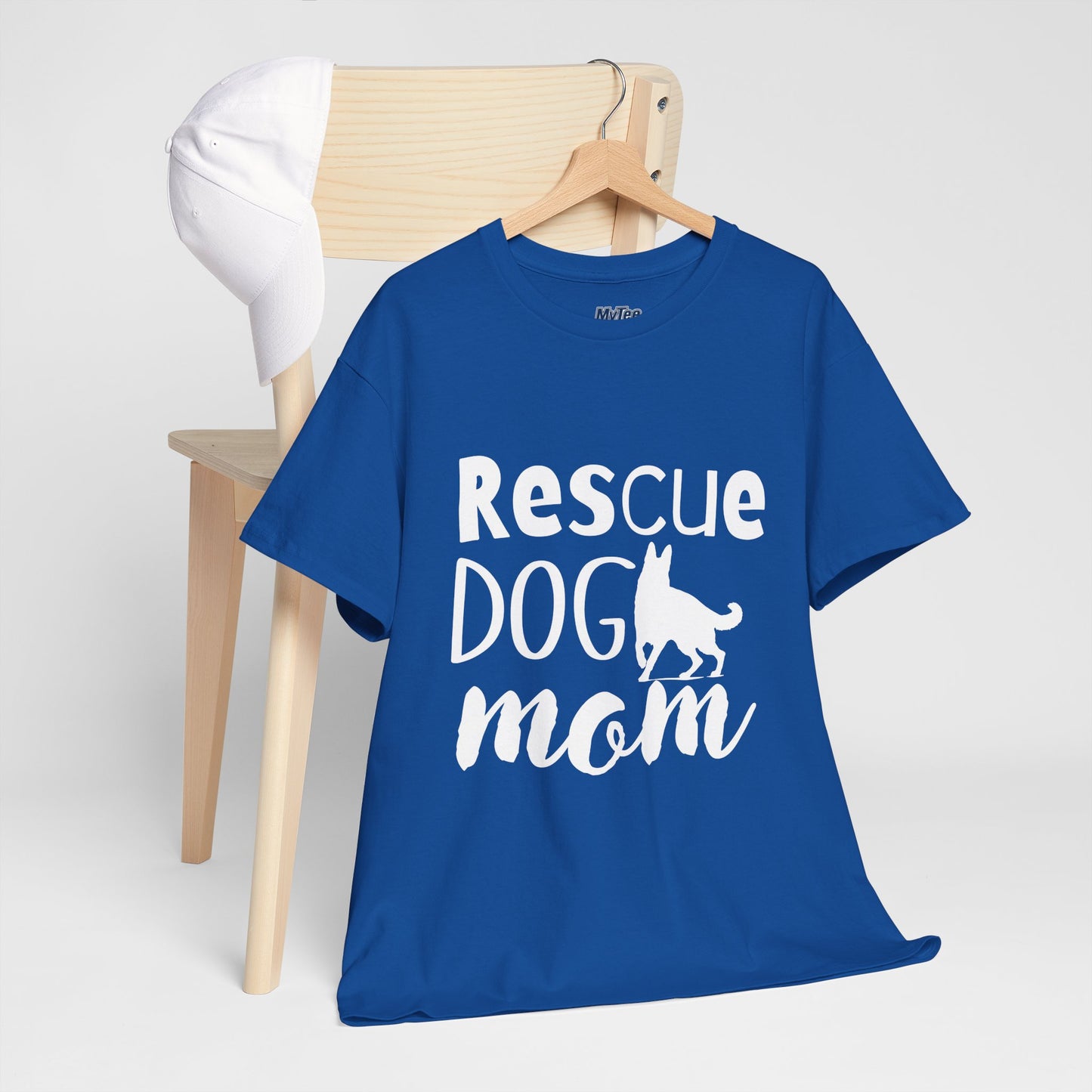 Rescue Dog Mom Cotton T-Shirt