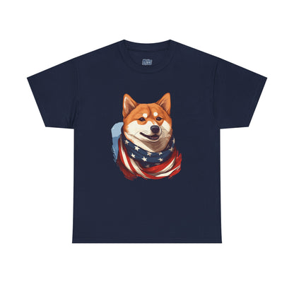 Patriotic Shiba Inu Unisex T-Shirt