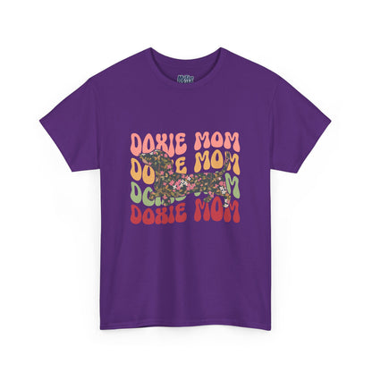 Doxie Mom Retro T-Shirt – Colorful Dog Mom Graphic Tee