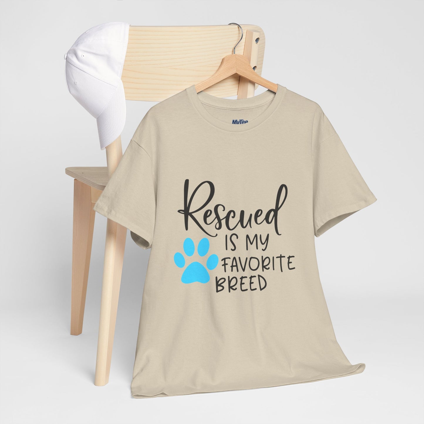 Rescued Is My Favorite Breed T-Shirt – Pet Adoption Love Tee