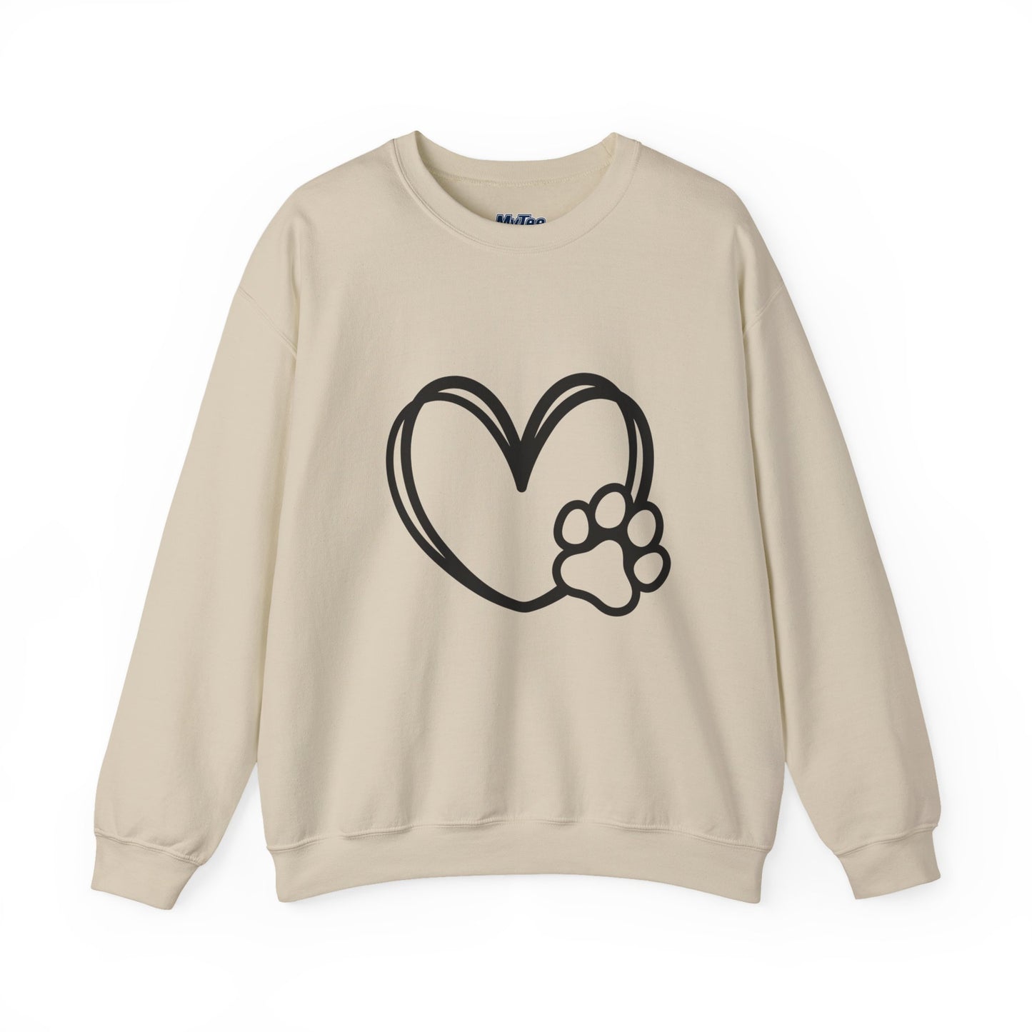 Paw Heart Unisex Sweatshirt – Subtle Dog Lover Style