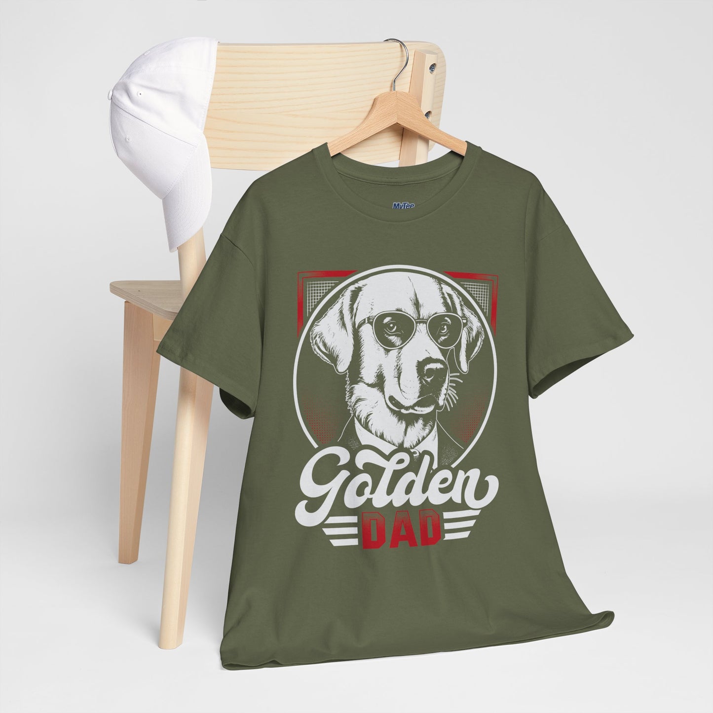 Golden Dad, Golden Retriever T-Shirt | Best For Dog Dad