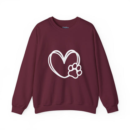 Paw Heart Unisex Sweatshirt – Subtle Dog Lover Style