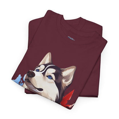Patriotic Siberian Husky Unisex T-Shirt