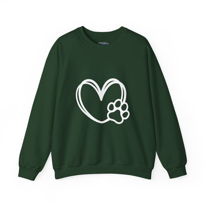 Paw Heart Unisex Sweatshirt – Subtle Dog Lover Style