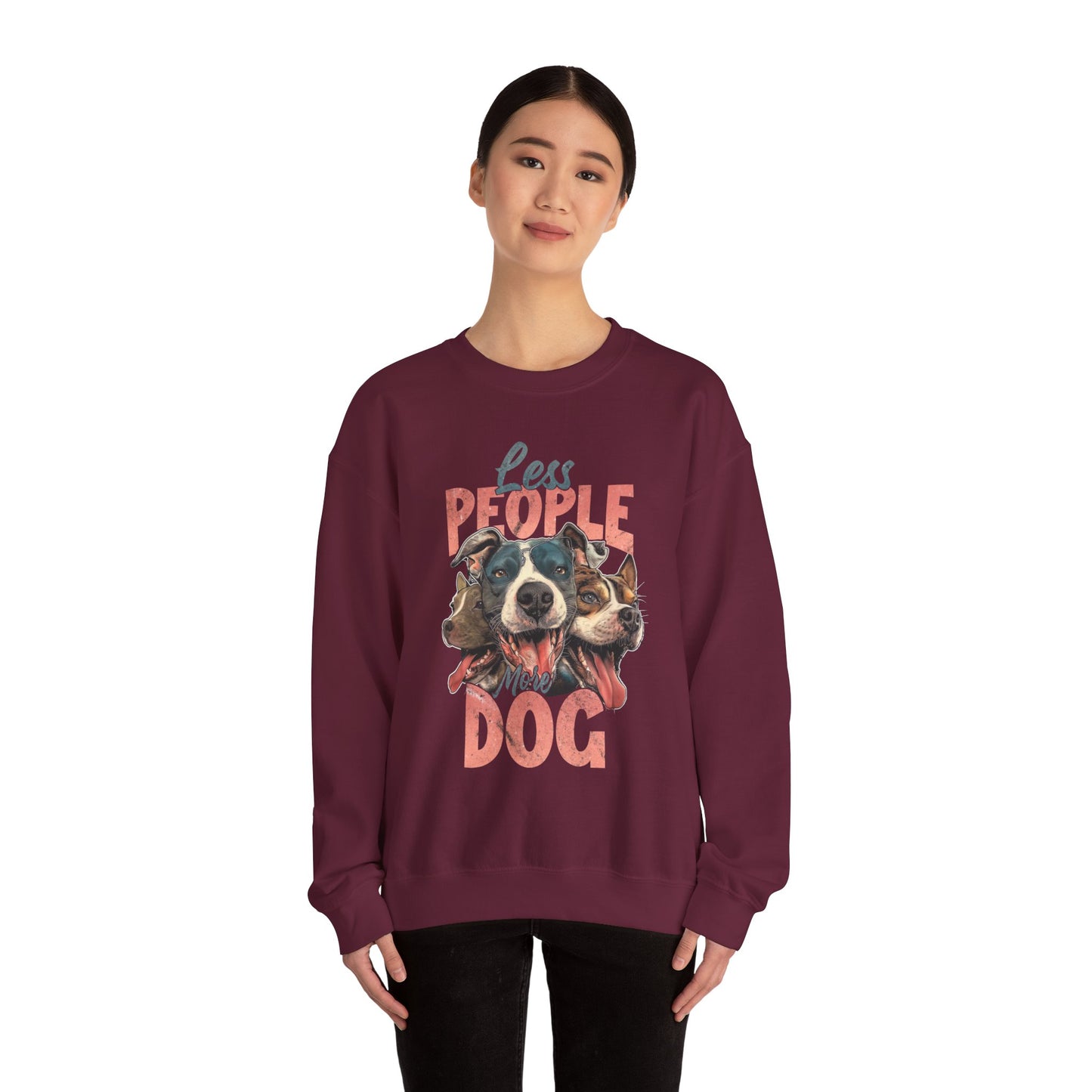 Less People More Dog Sweatshirt – Cozy Dog Lover Crewneck