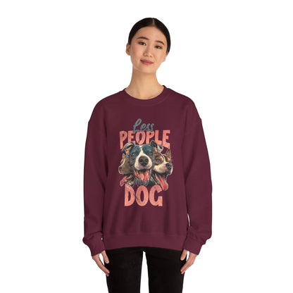Less People More Dog Sweatshirt – Cozy Dog Lover Crewneck