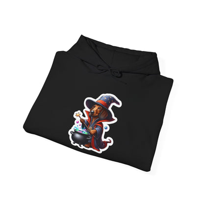 Dachshund Wizard Unisex Hoodie – Bewitching Dog Graphic