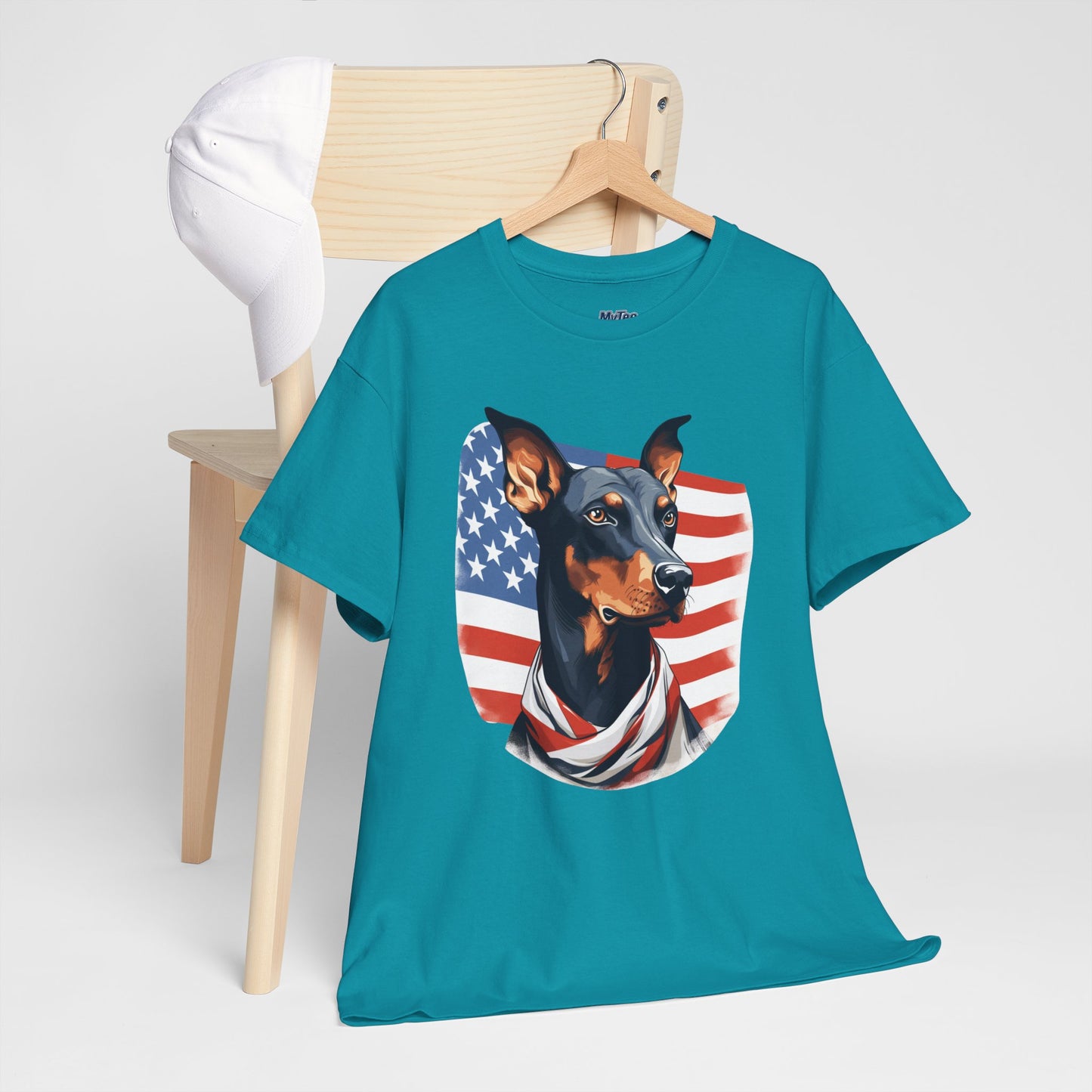Patriotic Doberman Pinscher Unisex T-Shirt
