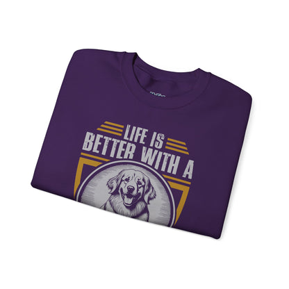 Life Is Better with a Golden Retriever Sweatshirt – Cozy Dog Lover Crewneck