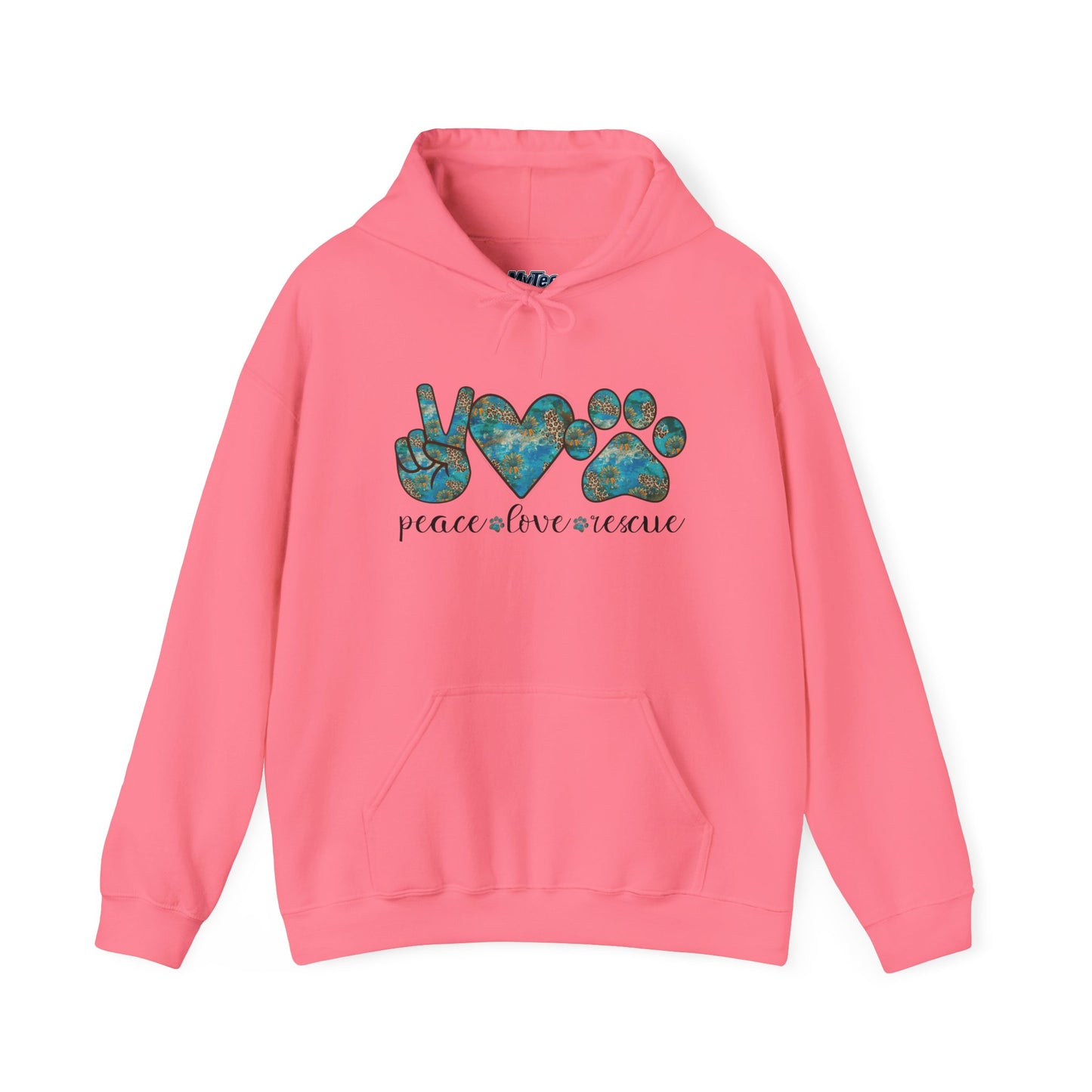 Peace Love Rescue Hoodie For Animal Rescuers