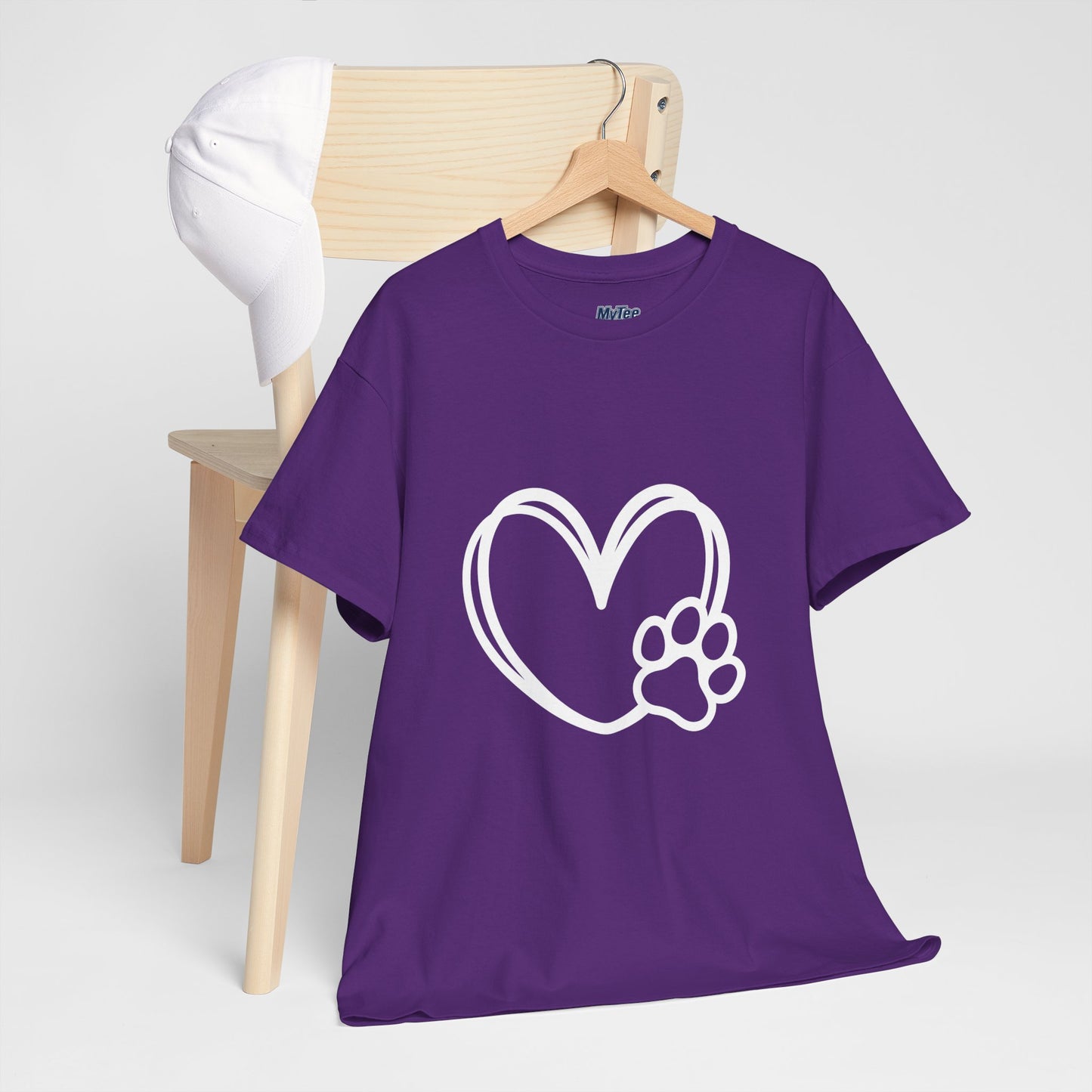 Simple Paw Heart Unisex T-Shirt – For Dog Lovers