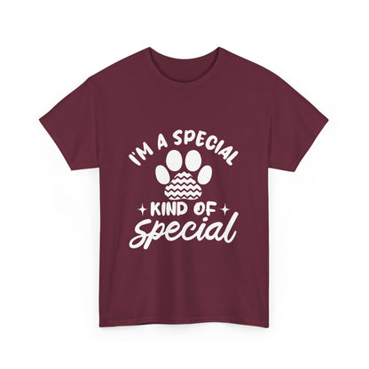 I'M A SPECIAL, DOG KIND OF SPECIAL Casual PAW Cotton T-shirt