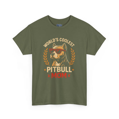 World's Coolest Pitbull Mom T-Shirt | Gift For Dog Mom