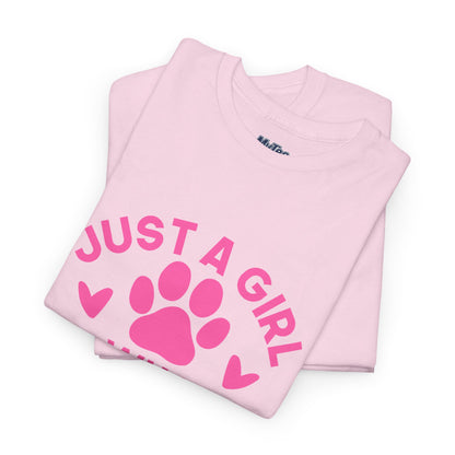 Just a Girl Who Loves Dogs T-Shirt - Cute Pet Lover Tee