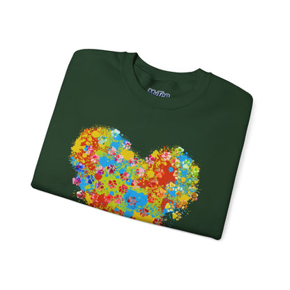 Colorful Heart Graphic Cozy Sweatshirt | Comfortable Winter Apparel