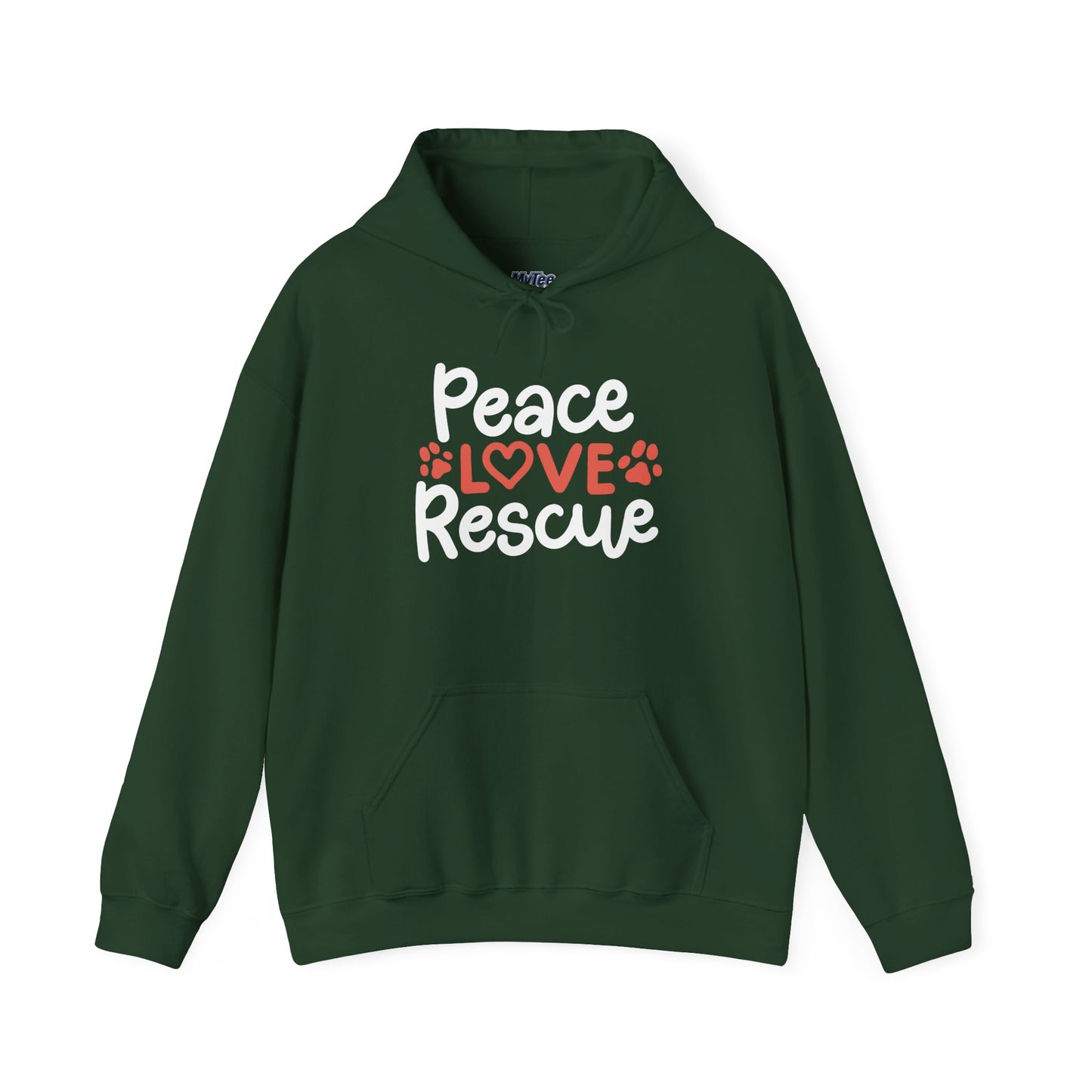 Peace, Love, Rescue Hoodie | Pet Adoption Awareness