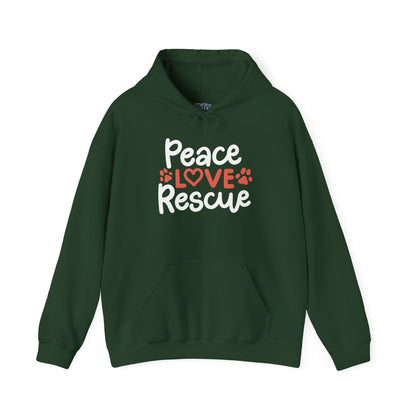 Peace, Love, Rescue Hoodie | Pet Adoption Awareness