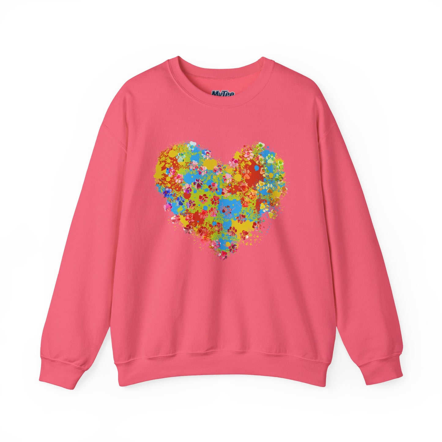 Colorful Heart Graphic Cozy Sweatshirt | Comfortable Winter Apparel