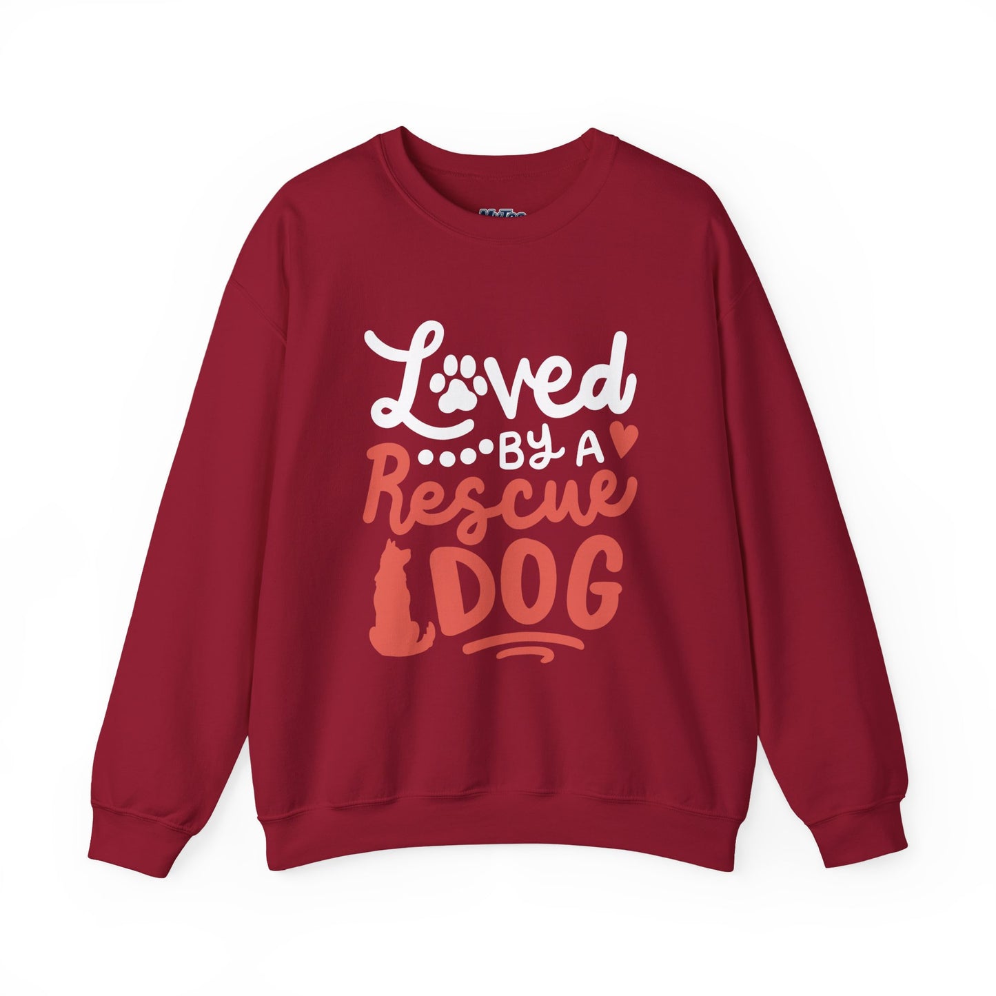Loved By A Rescue Dog Sweatshirt | Animal Lover Gift, Cozy Crewneck
