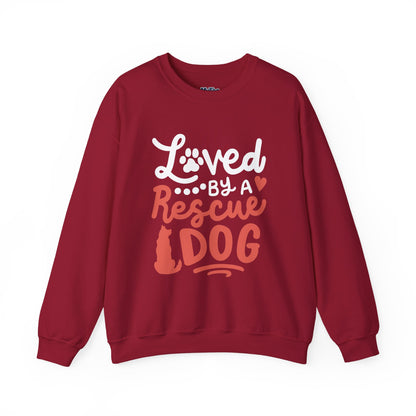Loved By A Rescue Dog Sweatshirt | Animal Lover Gift, Cozy Crewneck