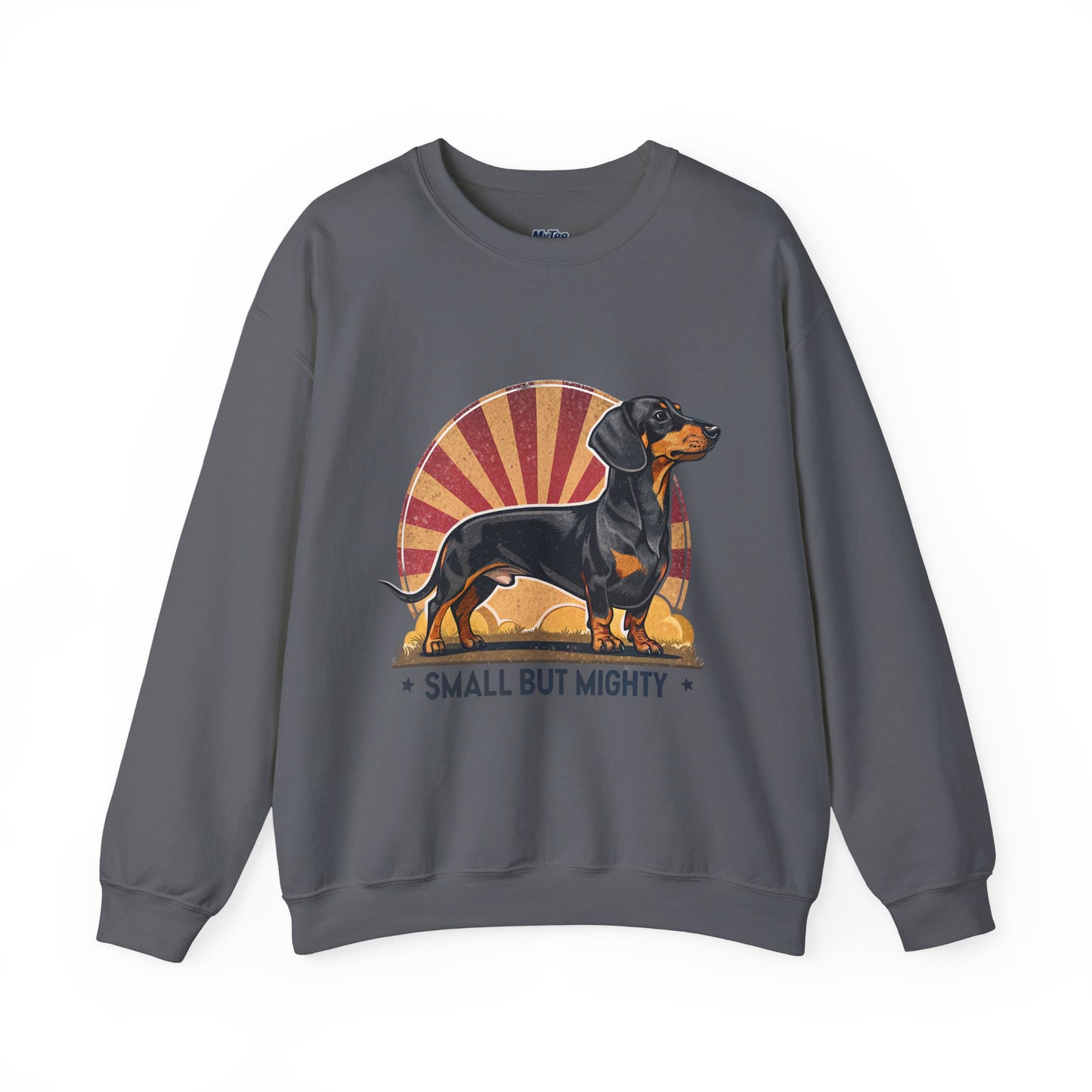 Dachshund Small But Mighty Sweatshirt – Fierce Pup Energy Pullover