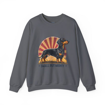 Dachshund Small But Mighty Sweatshirt – Fierce Pup Energy Pullover
