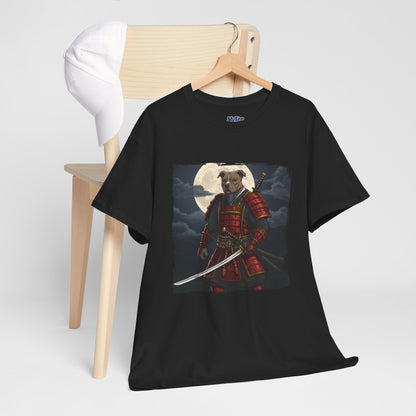 Pitbull Samurai Warrior Unisex Heavy T-Shirt,Tee | Graphic Tee For Anime Lovers