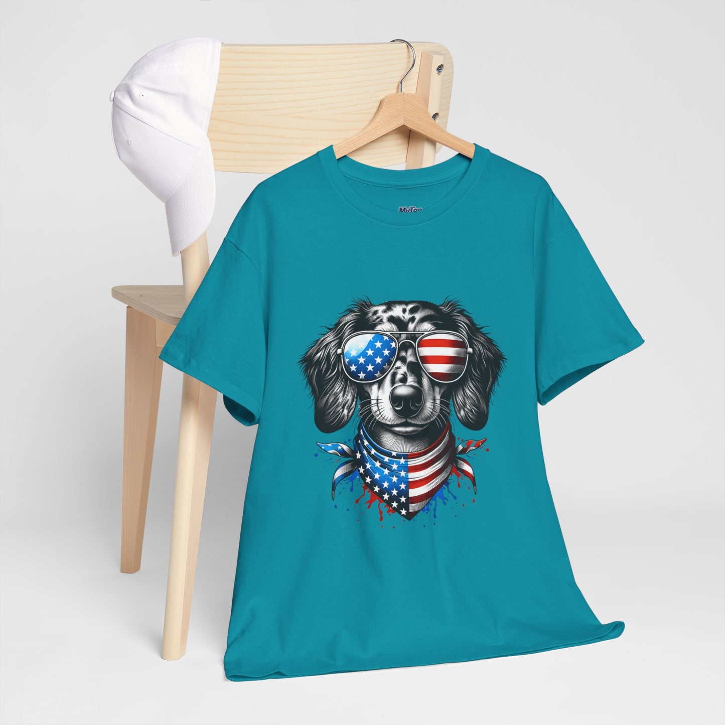 Patriotic Dachshund with Sunglasses Unisex T-Shirt