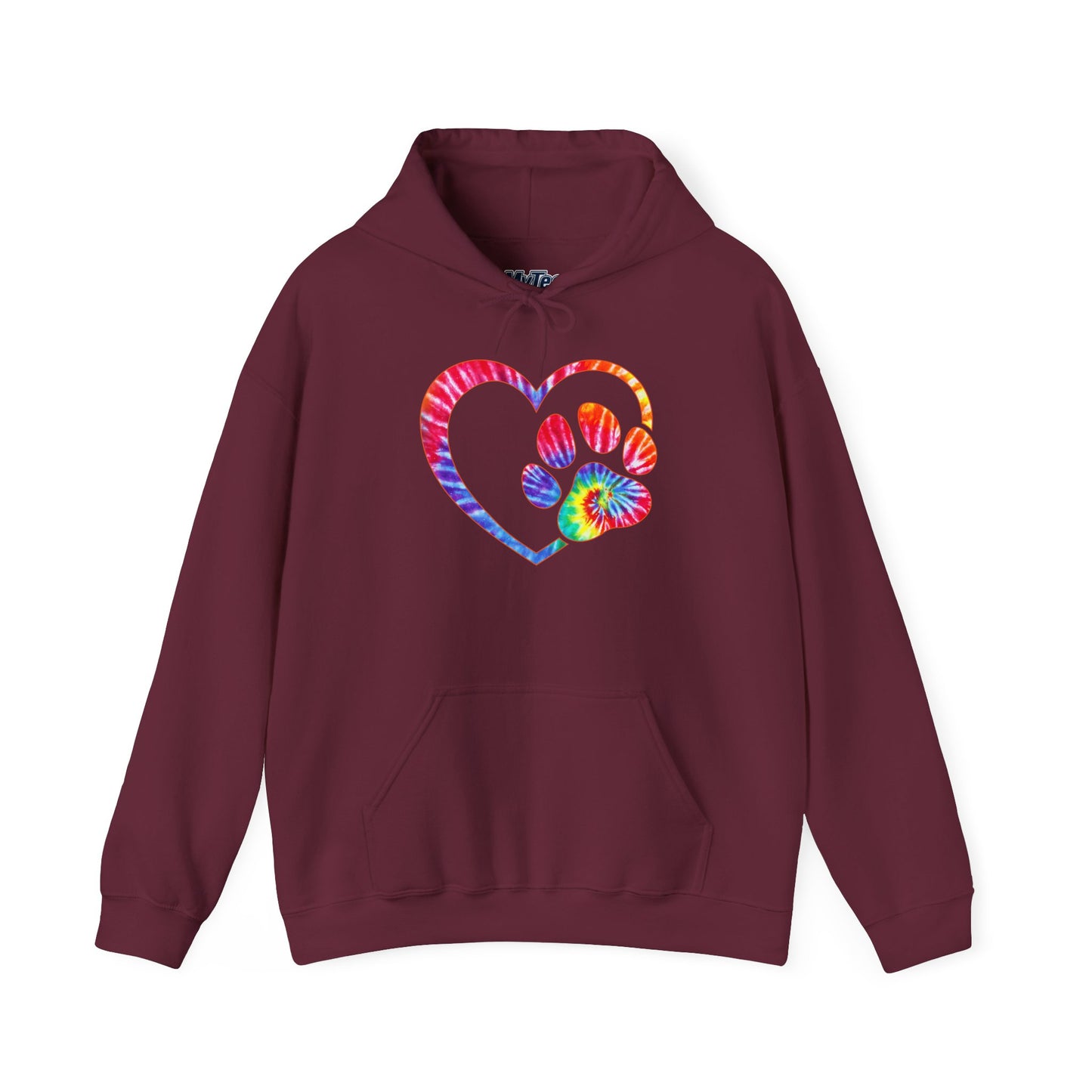 Paw Love Tie-Dye Hoodie – Wear Your Heart In Color