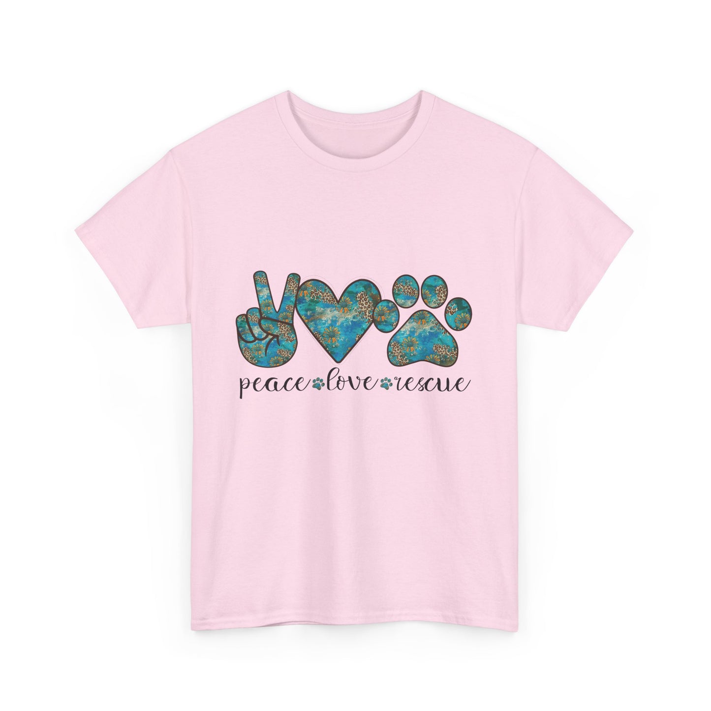 Peace Love Rescue T-Shirt | For Animal Rescuers