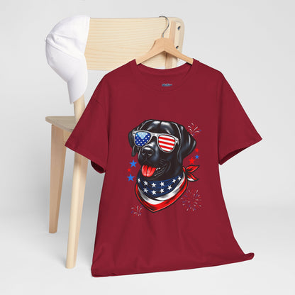 Patriotic American Labrador Retriever With Sunglasses Unisex T-Shirt