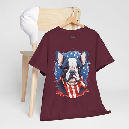 Patriotic French Bulldog Unisex T-Shirt | Dog Lover