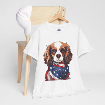 Patriotic Cavalier King Charles Spaniel Unisex T-Shirt