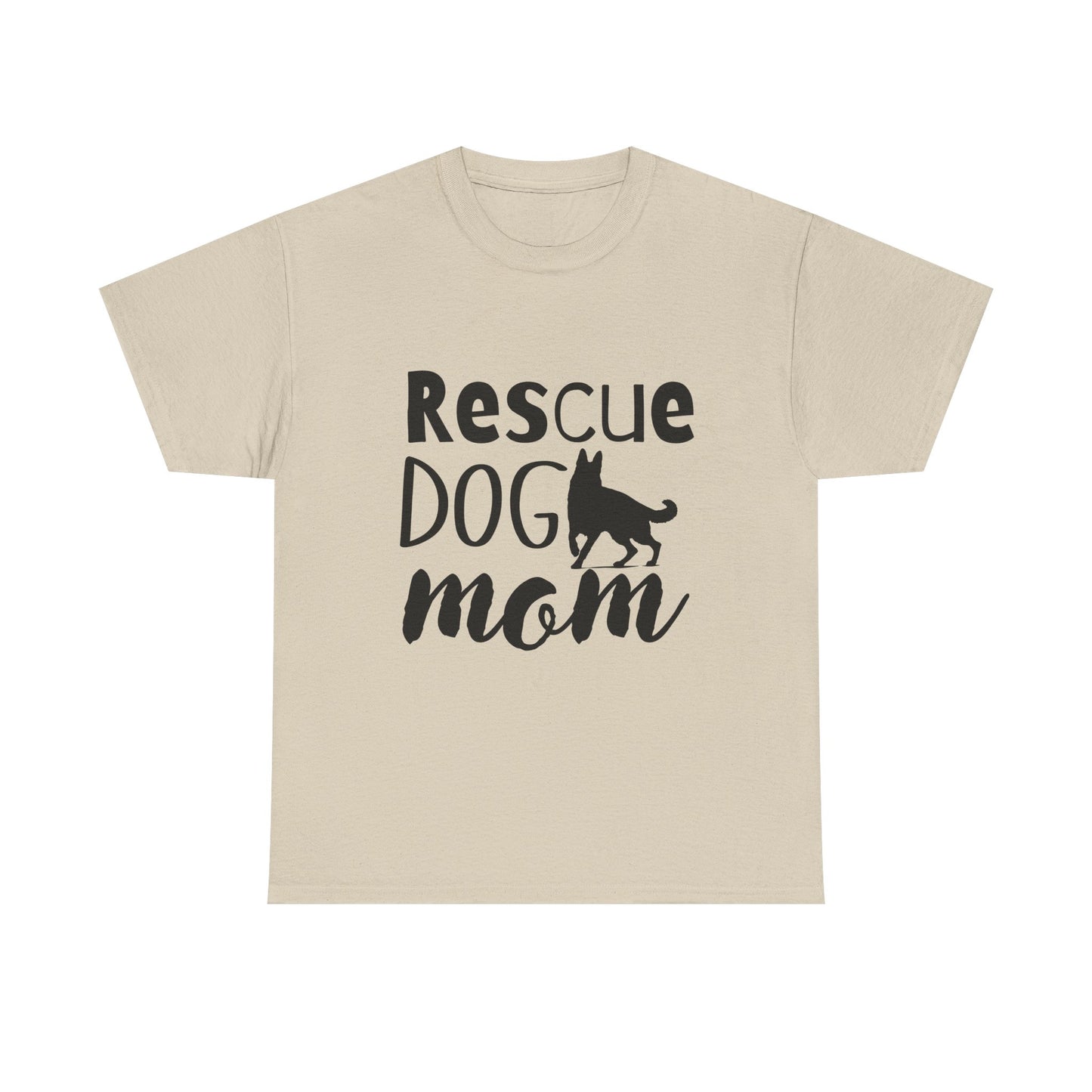 Rescue Dog Mom Cotton T-Shirt
