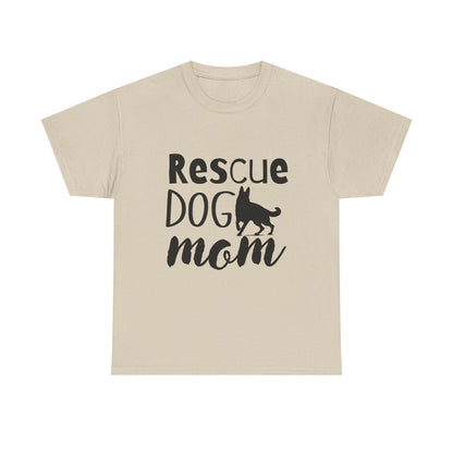 Rescue Dog Mom Cotton T-Shirt