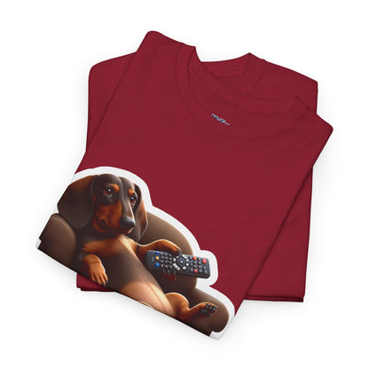 Dachshund Chill Mode Tee – Remote In Paw, Stress-Free Style