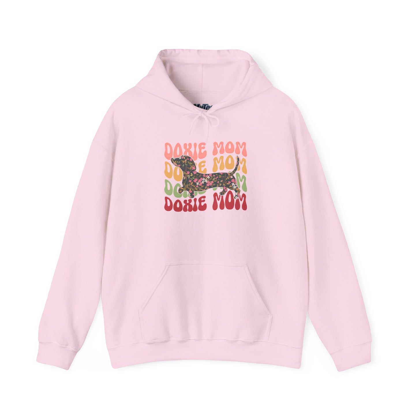 Doxie Mom Retro Hoodie – Cozy Hoodie With Colorful Dog Print