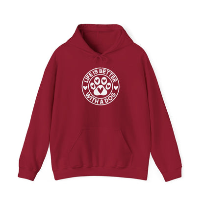 "Life Is Better With A Dog" Unisex Hoodie | Dog-Themed Apparel
