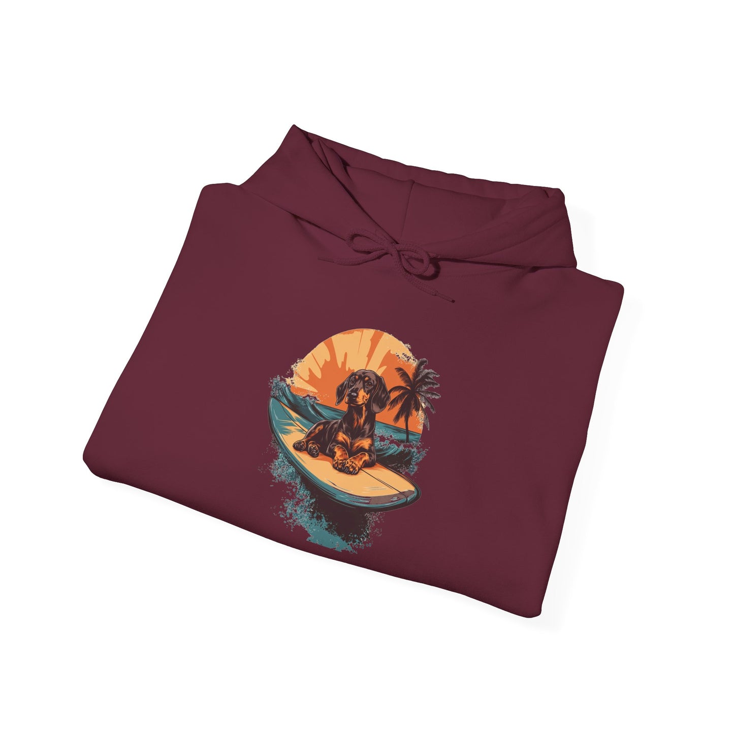 Dachshund Sunset Unisex Hoodie – Chill Pup Style For Dog Lovers