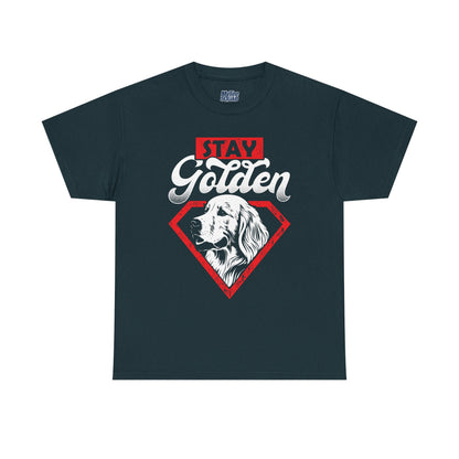 Stay Golden Unisex Cotton T-Shirt | Best Gift For Dog Lover