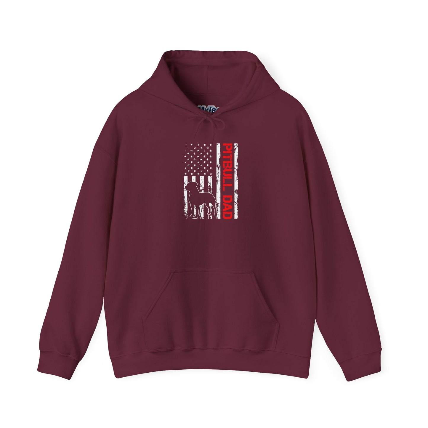 Patriotic Pitbull Dad Hoodie - Gift for Father's Day
