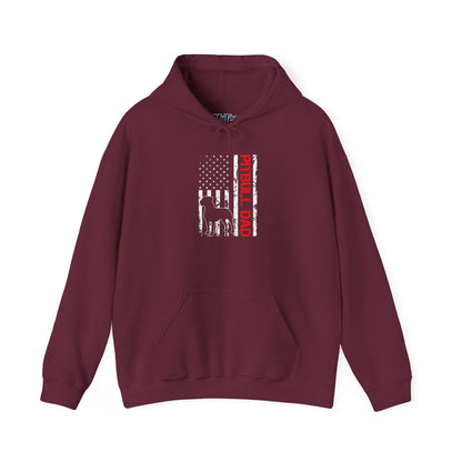 Patriotic Pitbull Dad Hoodie - Gift for Father's Day