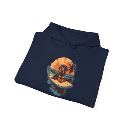 Dachshund Sunset Unisex Hoodie – Chill Pup Style For Dog Lovers